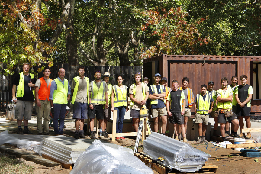 The Ian Barker Gardens construction team at the 2014 Melbourne International Flower & Garden Show